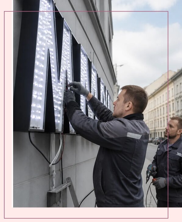 Изготовление и монтаж светодиодных LED вывесок в Когалыме